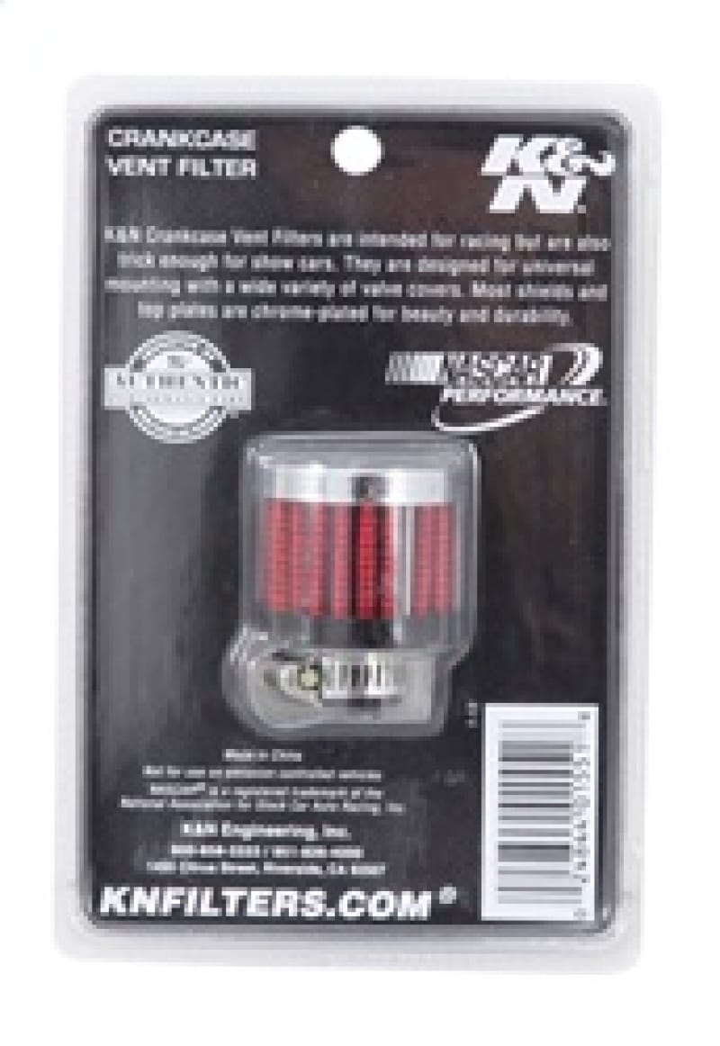 K&N .315/.431 Flange 1 3/8 inch OD 1.5 inch H Clamp On Crankcase Vent Filter thumbnail 3