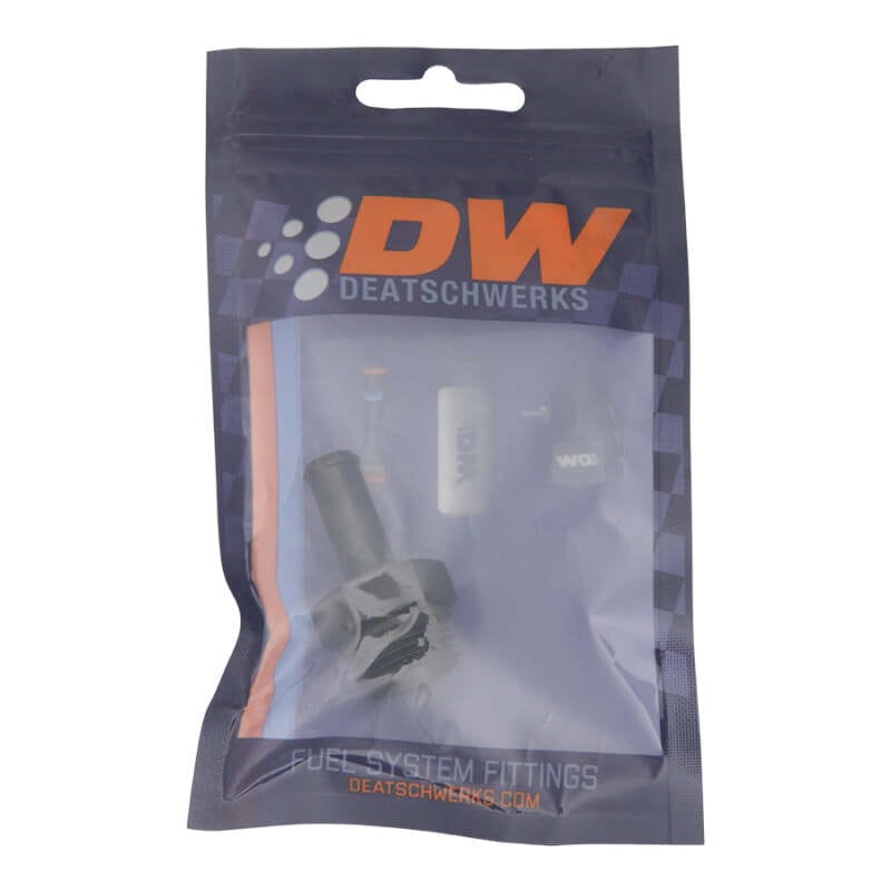 DeatschWerks 8AN ORB Male to 3/8in Male Barb Fitting (Incl O-Ring) - Anodized Matte Black thumbnail 2