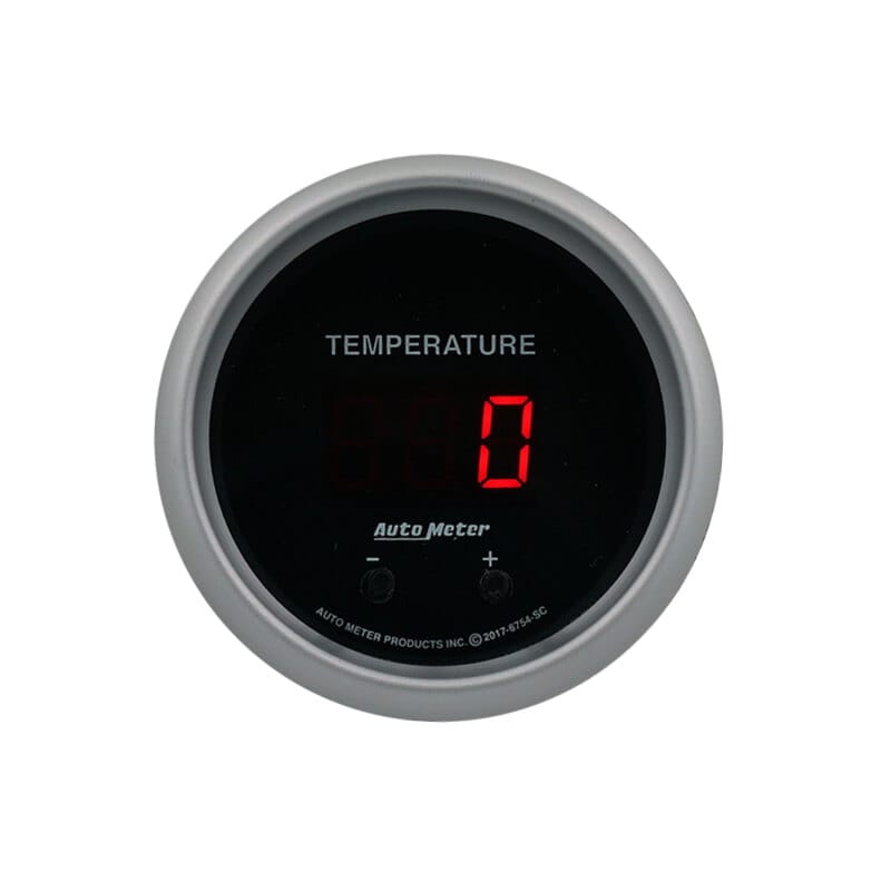 Autometer 52.4mm Black Switchable 60-340 Degrees F / 40-170 Degrees C Sport-Comp Elite Digital Gauge thumbnail 3