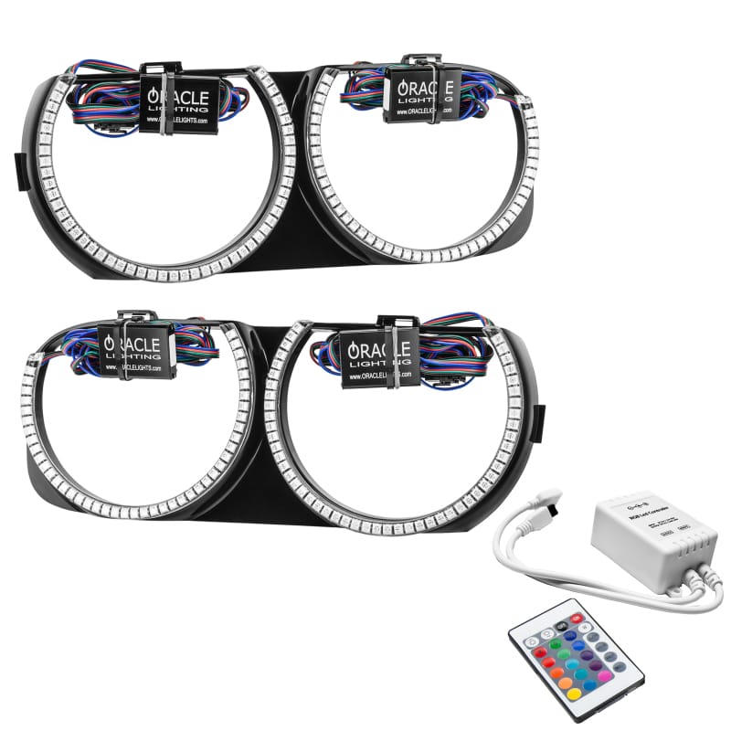 Oracle 15-21 Dodge Challenger Pre-Installed Halo Headlight Bezel - w/ Simple Controller