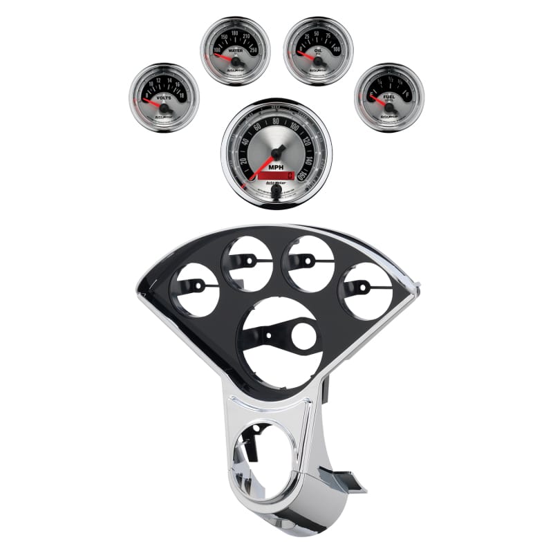 Autometer American Muscle Direct Fit Dash Kit 55-59 Chevy Truck (1 x 3-3/8in. / 4 x 2-1/16in.)