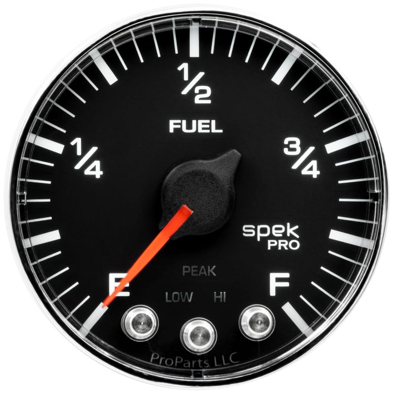 Autometer Spek-Pro Gauge Fuel Level 2 1/16in 0-270 Programmable Blk/Chrm - P312318 thumbnail 3