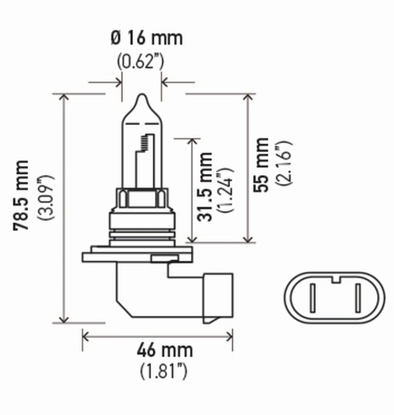 Hella Bulb 9005 12V 65W P20D T4 +50 (2) thumbnail 2