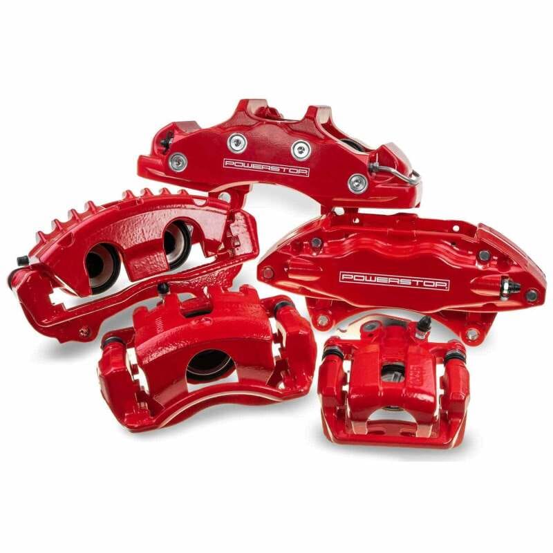 Power Stop 12-14 Chrysler 200 Rear Red Calipers w/Brackets - Pair thumbnail 4