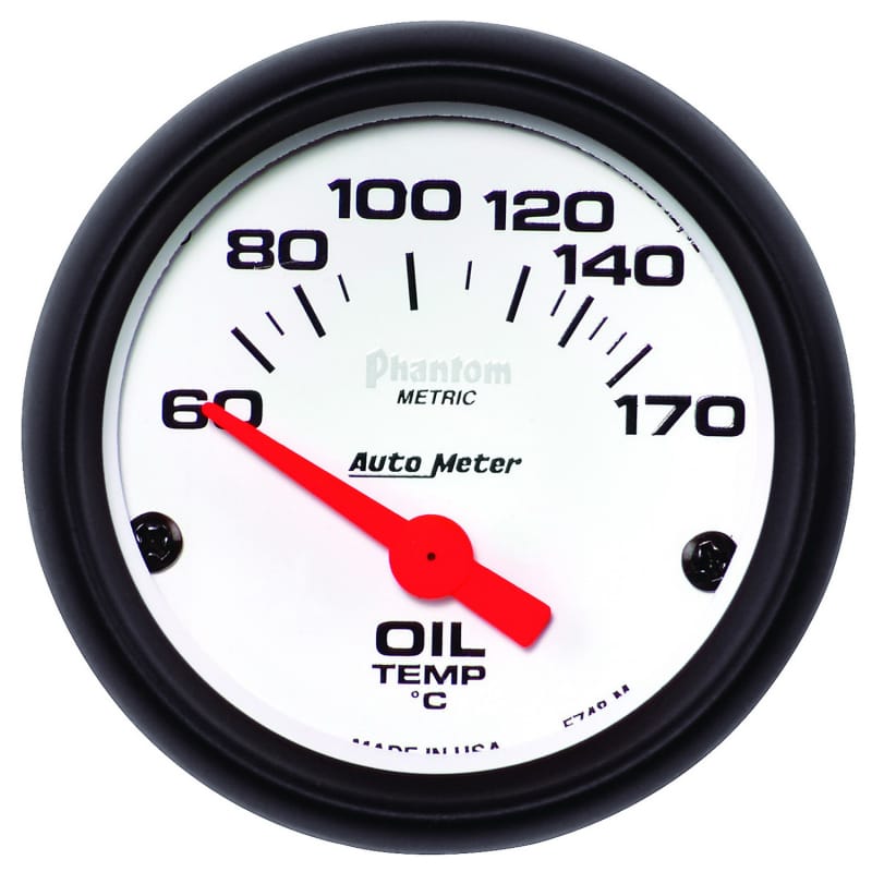 Autometer Phantom 2-1/16in 60-170 Deg F Electronic Oil Temperature Gauge thumbnail 2