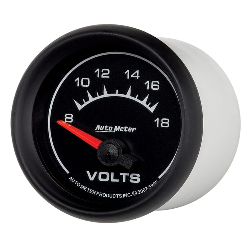 Autometer Euro-Style 2-1/16in 8-18V Short Sweep Electronic Voltmeter Gauge thumbnail 2