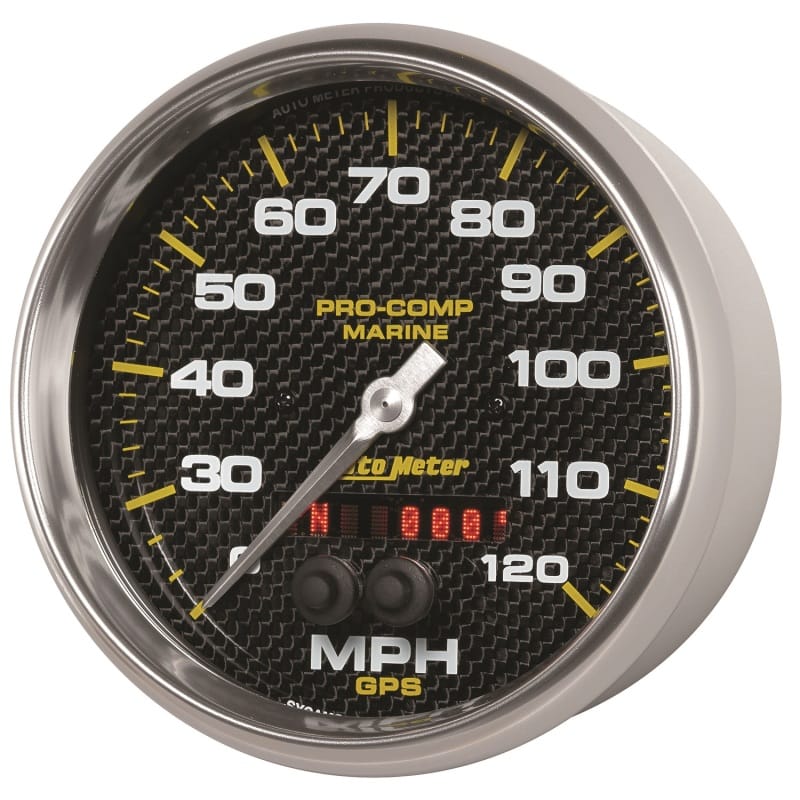 Autometer Marine Carbon Fiber 5in 120mph GPS Speedometer thumbnail 3