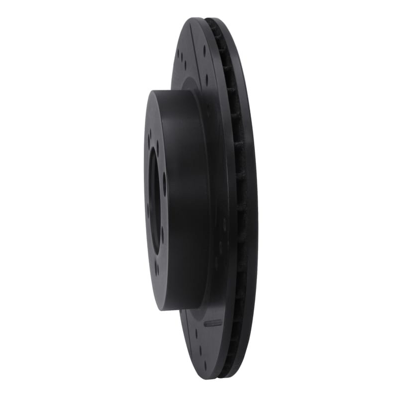 R1 93-99 Dodge STEALTH Rear Right Drilled & Slotted Black Brake Rotor thumbnail 2