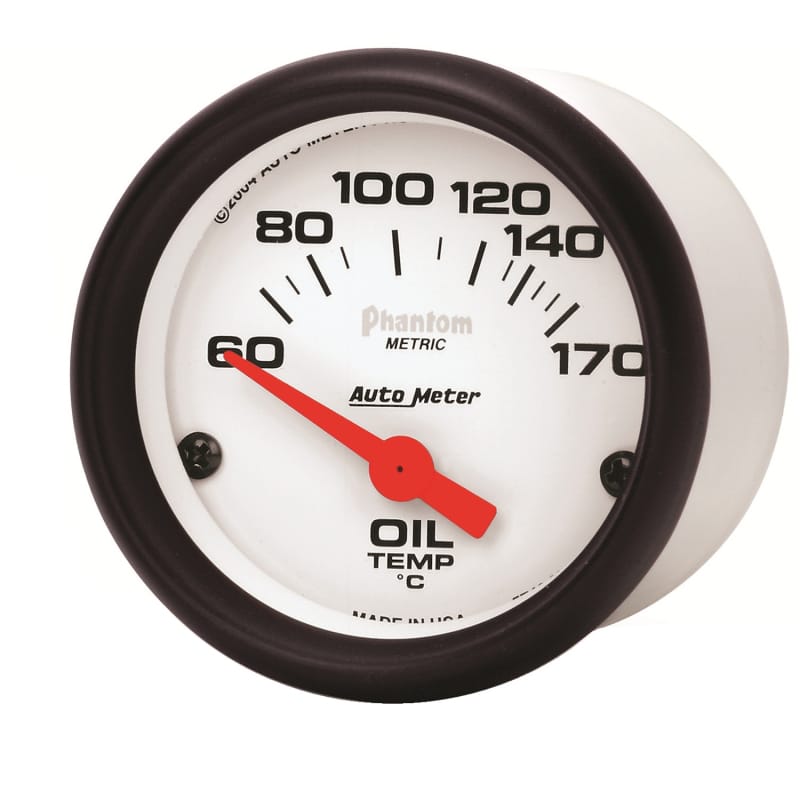 Autometer Phantom 2-1/16in 60-170 Deg F Electronic Oil Temperature Gauge thumbnail 3