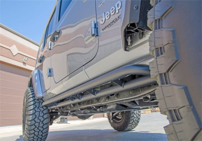 N-Fab RKR Rails 2019 Jeep Wrangler JT 4DR Truck Full Length - Tex. Black - 1.75in thumbnail 2