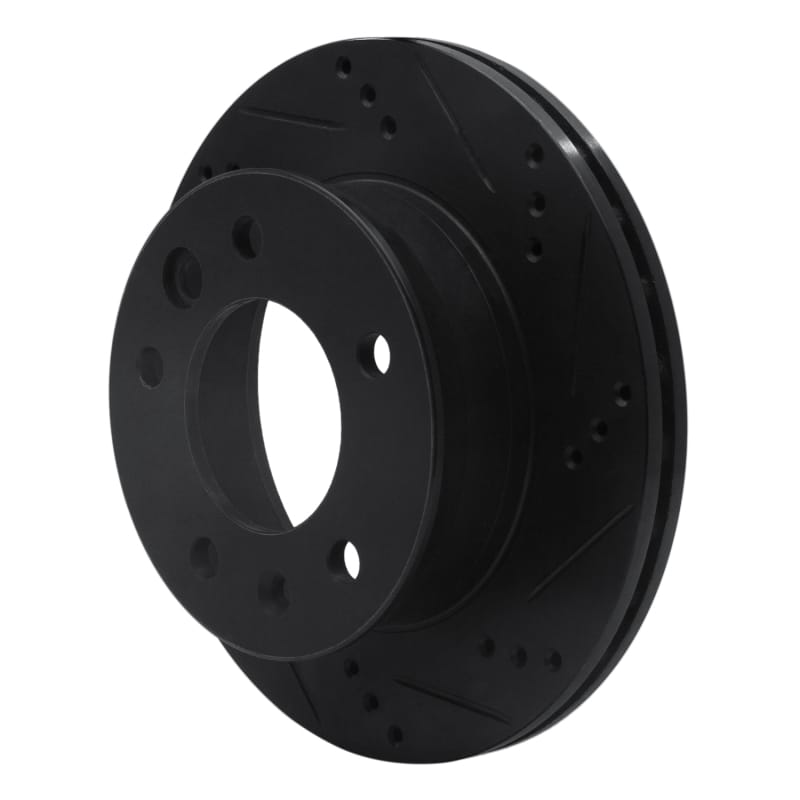 R1 02-06 Dodge Sprinter 3500 Front Left Drilled & Slotted Black Brake Rotor - 633-40041L