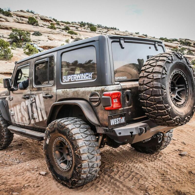 Westin 18-19 Jeep Wrangler JL WJ2 Rear Bumper w/ Sensors (Excl. Wrangler JK) - Textured Black thumbnail 3