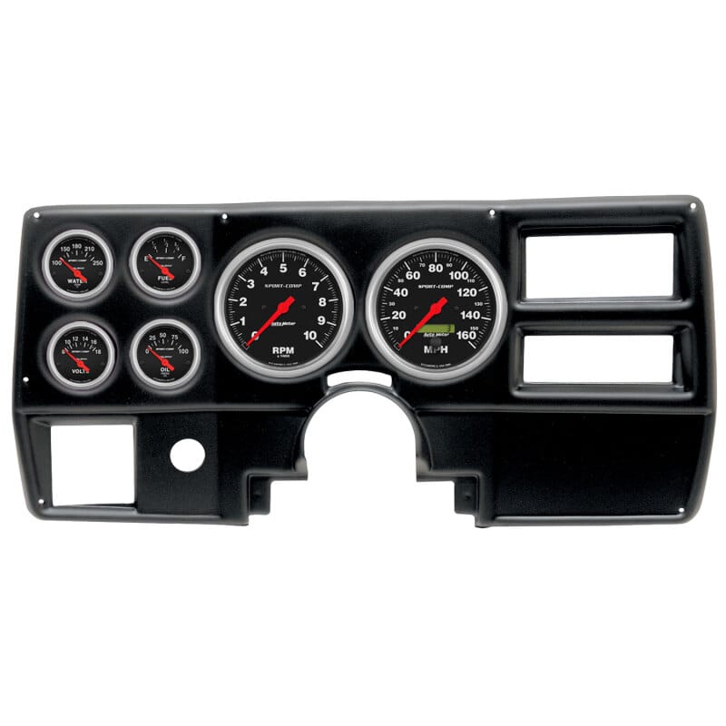 Autometer 84-87 Chevy/GMC Truck (5in x 2 - 2-1/16in x 4) 6-Gauge Direct Fit Dash Kit
