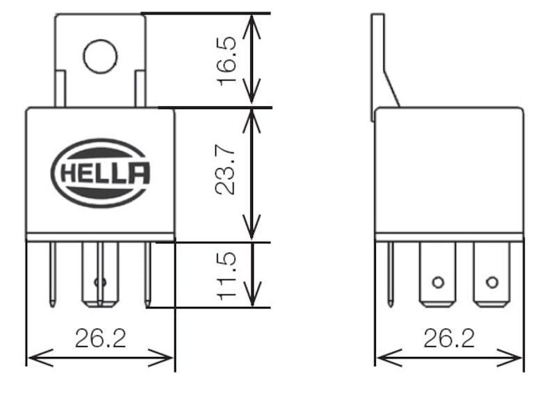Hella Relay Mini Iso 5 Pole 12V Spdt Bkt thumbnail 2