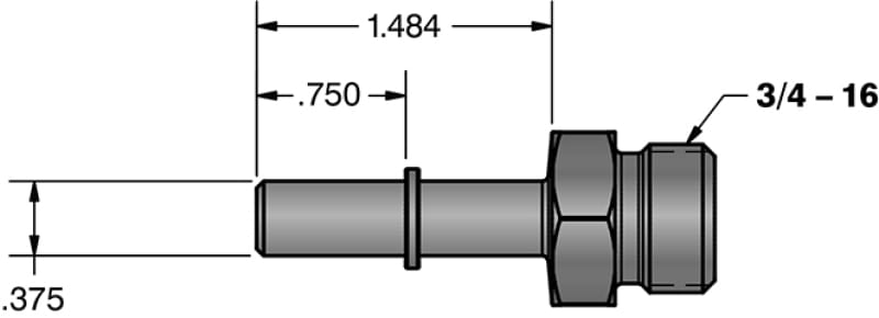 Fleece Performance Universal 3/8in Quick Connect to 3/4in-16 O-ring (-8 AN)