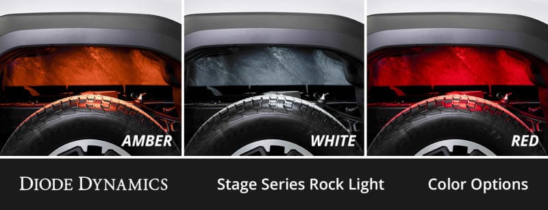 Diode Dynamics Stage Series Single Color LED Rock Light - White Diffused Hookup (one) thumbnail 6
