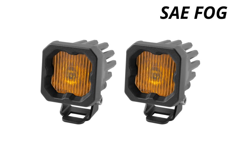 Diode Dynamics Stage Series C1 LED Pod - Yellow SAE Fog Standard ABL (Pair) thumbnail 2