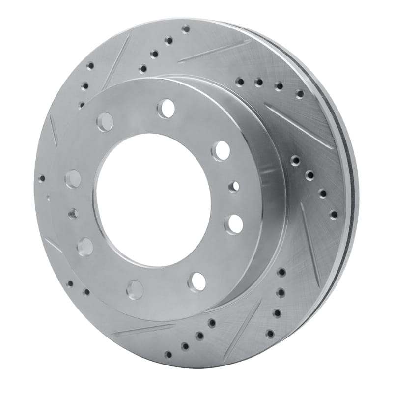 R1 78-81 Dodge D200 Front Left Drilled & Slotted Silver Brake Rotor thumbnail 2