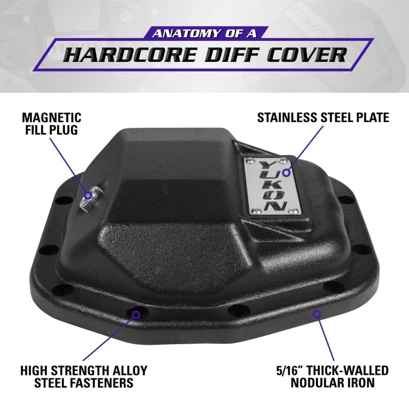 Yukon Gear Hardcore Rear Nodular Iron Cover for Jeep Wrangler JL Dana 44/220mm thumbnail 3