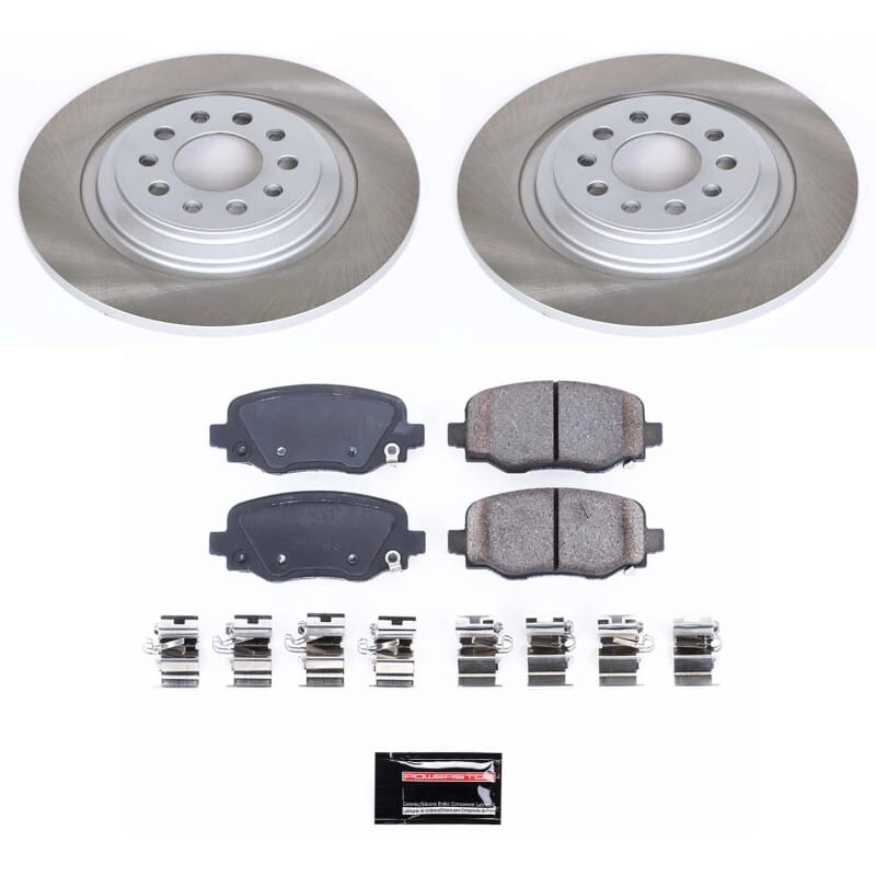 Power Stop 14-22 Jeep Cherokee Rear Semi-Coated Rotor Kit - SC6542