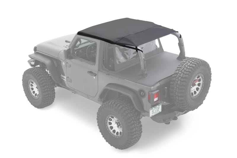 Bestop 18-23 Jeep Wrangler JL 2-Door Header Safari Cable Style Bikini (Black Diamond) thumbnail 2