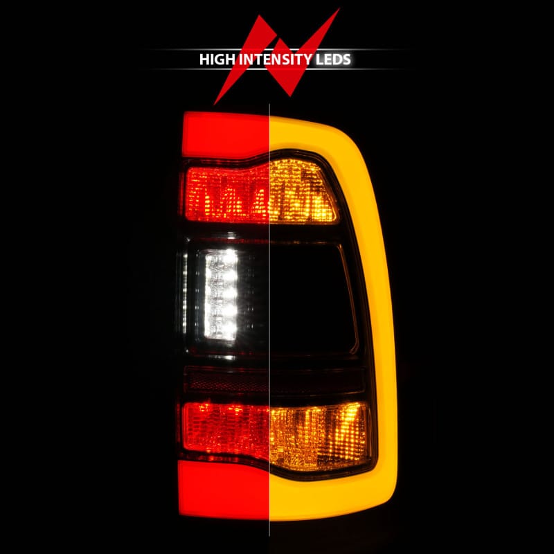 ANZO 09-18 Dodge Ram 1500 Sequential LED Taillights Smoke Black w/Switchback Amber Signal thumbnail 7