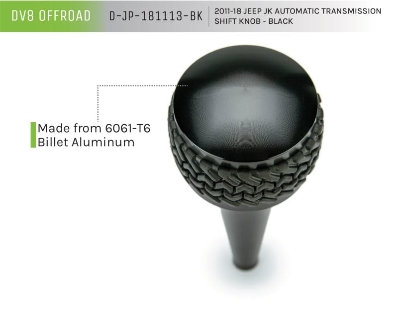DV8 Offroad 2011-2018 Jeep JK Shift Knob Automatic Black thumbnail 4