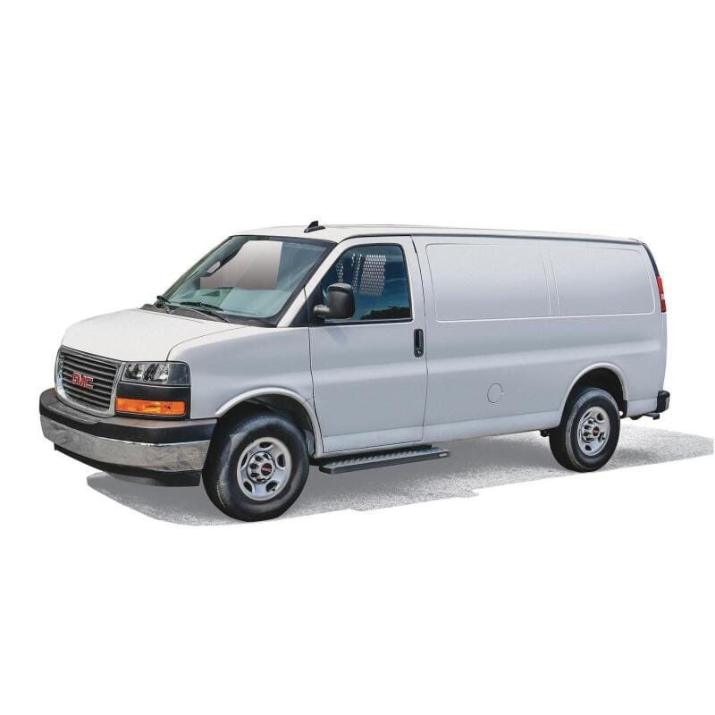 Westin Ford Transit Van 150/250/350 (46in Driver & 97in. Pass) Grate Steps Running Boards - Tex. Blk thumbnail 3