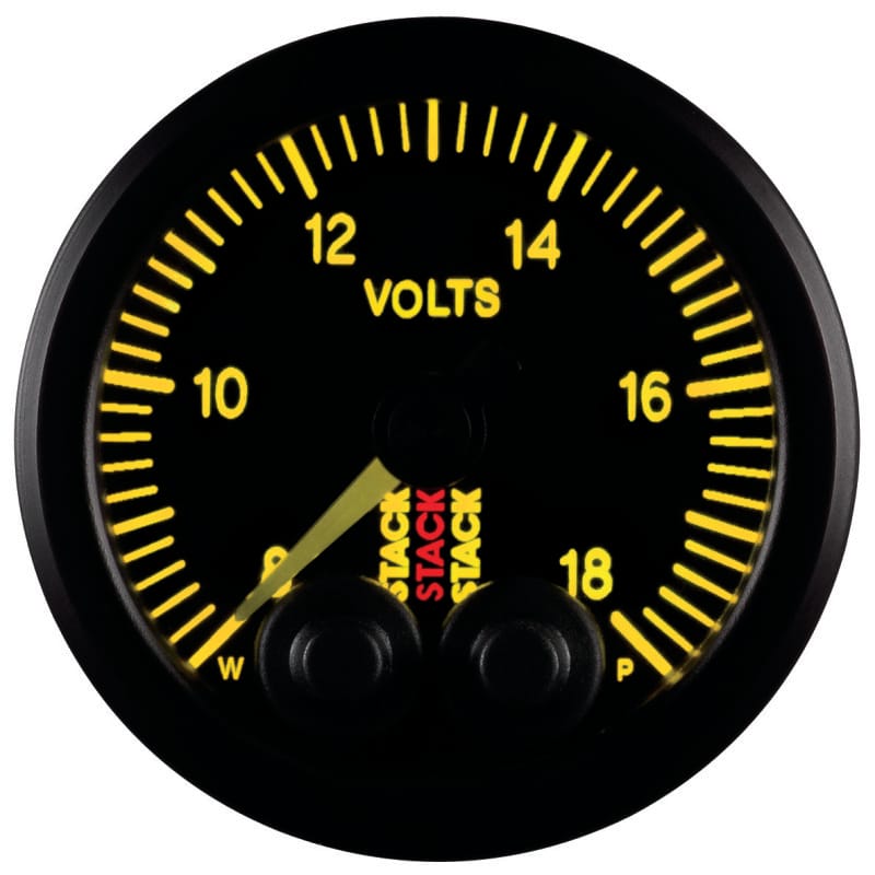 Autometer Stack 52mm 8-18V Pro-Control Battery Voltage Gauge -Black thumbnail 9