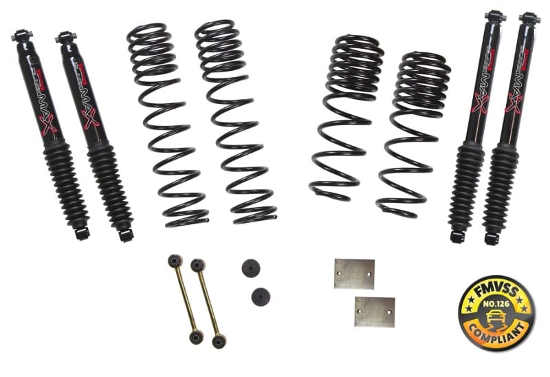 Skyjacker 2018 Jeep Wrangler JL 4 Door 4WD (Rubicon) Long Travel 2 Stage 1in-1.5in Coil System - JL15RBPBLT