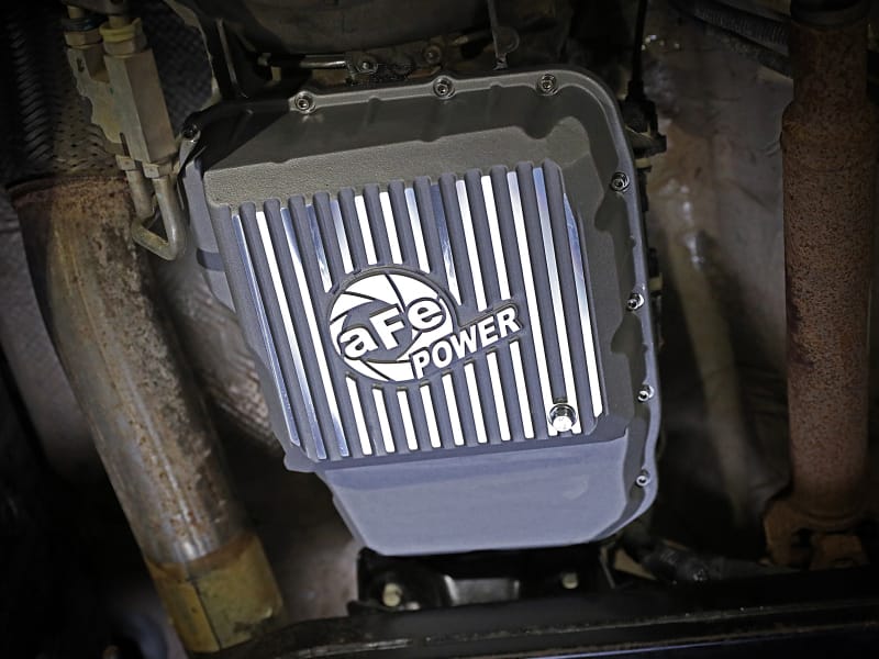 aFe Transmission Pan Raw w/ Machined Fins 13-19 Dodge Diesel Trucks L6-6.7L (td) thumbnail 4
