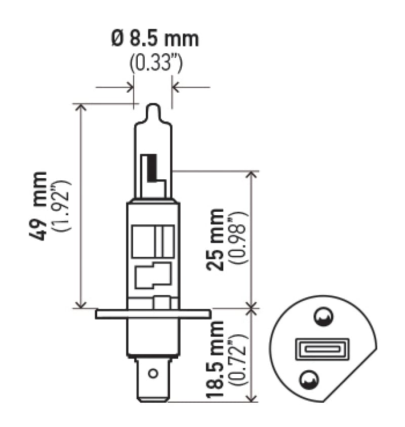 Hella Bulb H1 12V 55W Xen Wht Xb (2) thumbnail 3