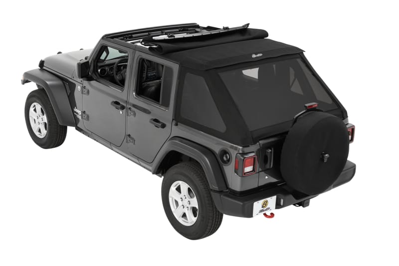 Bestop 18-26 Jeep Wrangler JL 4-Door Trektop (Premium Black Twill) thumbnail 2