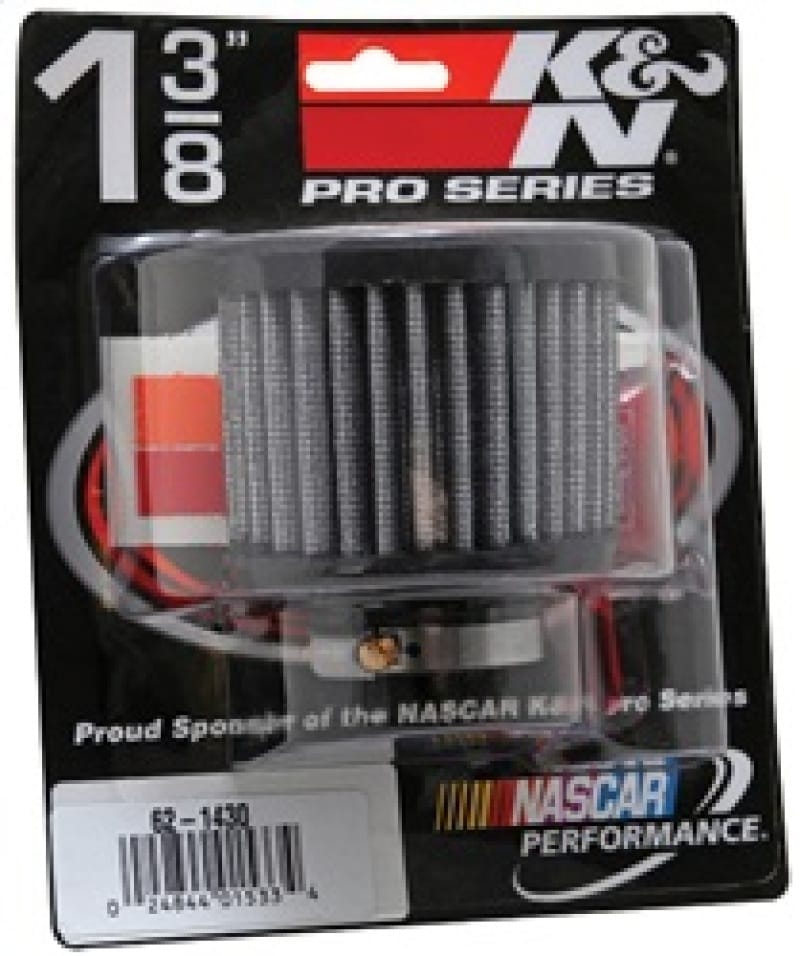 K&N 1.375in Flange ID x 3in OD x 2.5in H Rubber Base Crankcase Vent Filter thumbnail 3