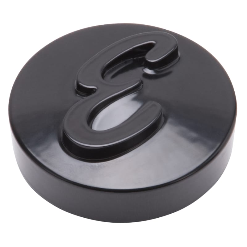 Edelbrock E Logo Black Anodized Nut for Pro-Flo Universal 14in Round Air Cleaners