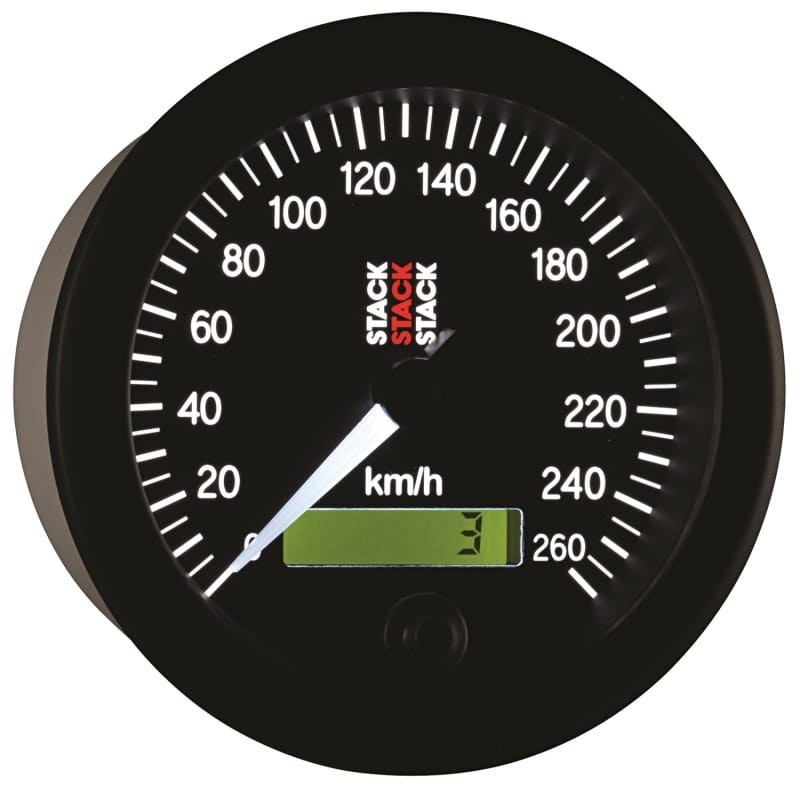 Autometer Stack 88mm 0-260 KM/H Electronic Speedometer - Black thumbnail 6