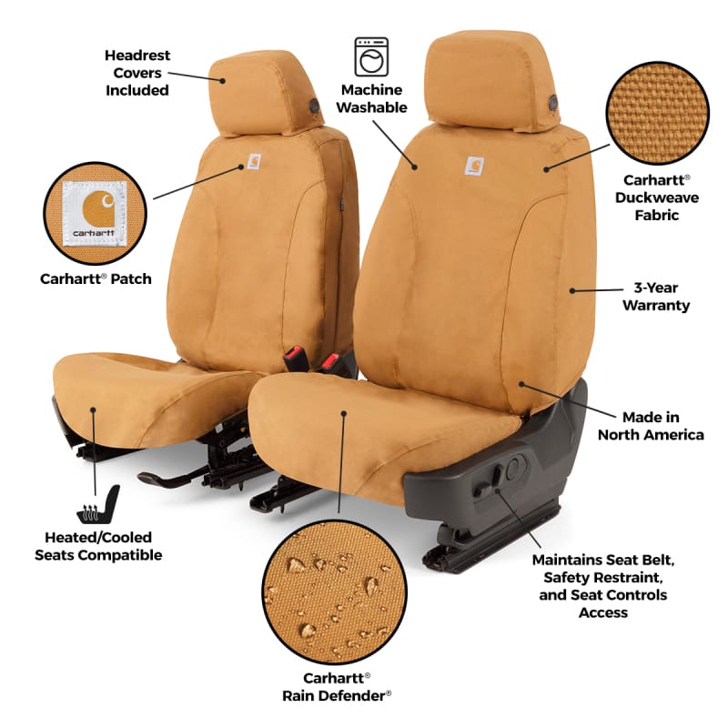Covercraft 07-09 Dodge Nitro Carhartt SeatSaver Custom Front Row Seat Covers - SSC2408CABN thumbnail 3