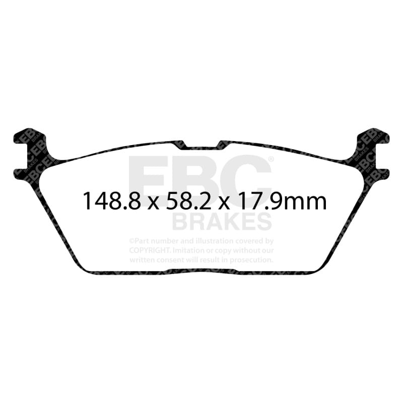 EBC 2022+ Jeep Grand Wagoneer 6.4L Extra Duty Rear Brake Pads thumbnail 3