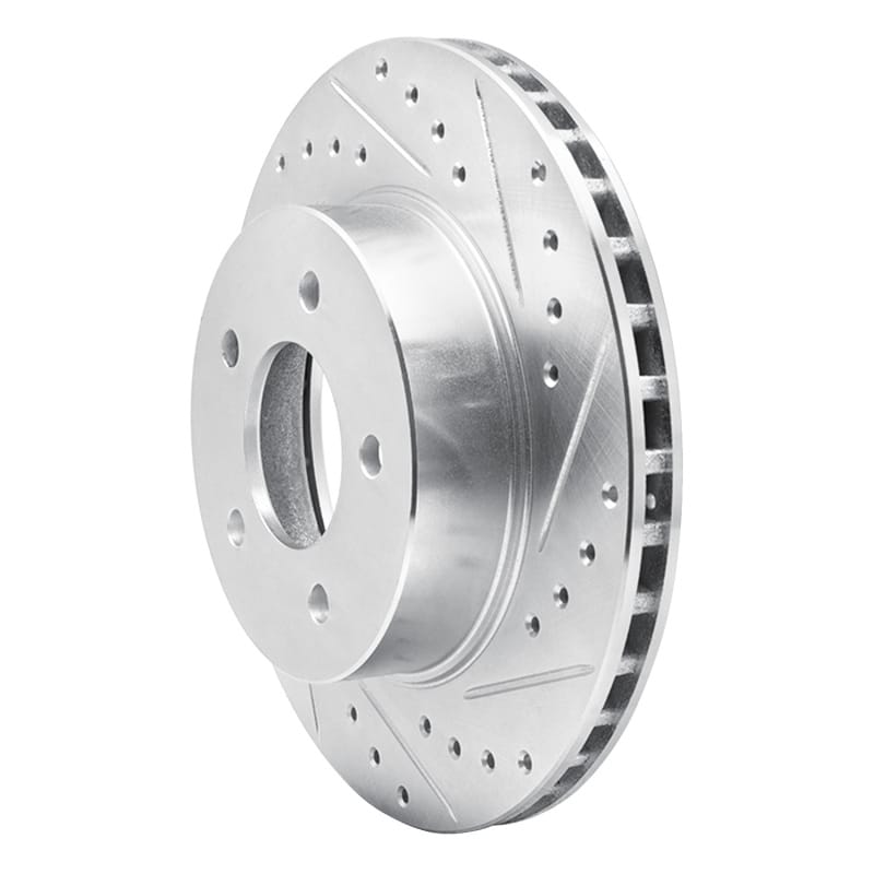 R1 87-90 Dodge DAKOTA 4WD Front Left Drilled & Slotted Silver Brake Rotor thumbnail 2