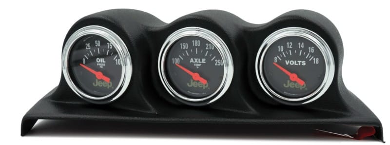 Autometer 07-10 Jeep Wrangler JK Oil PSI/Axle Temp/Volt 3 Piece Gauge Kit thumbnail 2