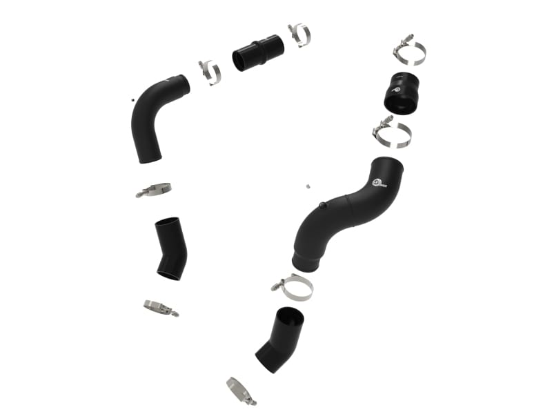 aFe BladeRunner 3in & 3-1/2in AL Hot and Cold Charge Pipe Kit Black RAM Diesel Trucks 25-26 L6-6.7L thumbnail 2