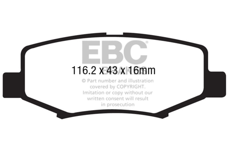 EBC 06-11 Dodge Nitro 3.7 Extra Duty Rear Brake Pads thumbnail 2