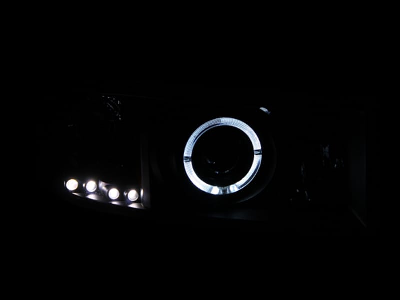 ANZO 1994-2001 Dodge Ram Projector Headlights w/ Halo Black - 111196 thumbnail 3
