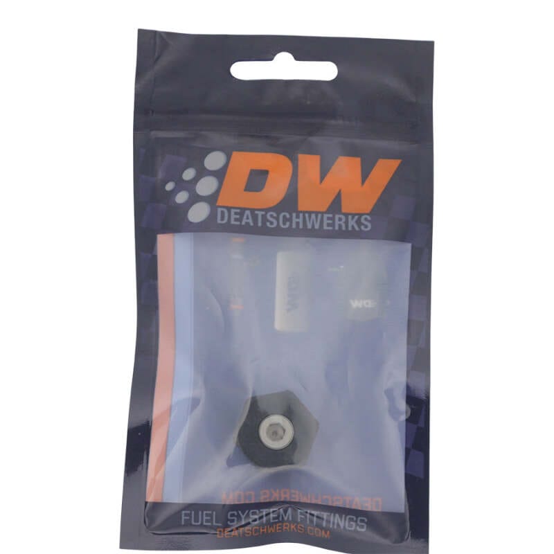 DeatschWerks 8AN ORB Male Plug Fitting with 1/8in NPT Gauge Port - Anodized Matte Black thumbnail 2