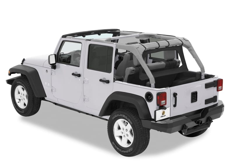Bestop 07-18 Jeep Wrangler JK 4-Door Windjammer (Black Diamond)