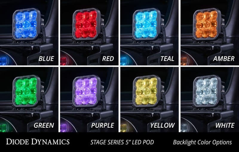 Diode Dynamics SS5 LED Pod Sport - White Flood (Pair) thumbnail 6