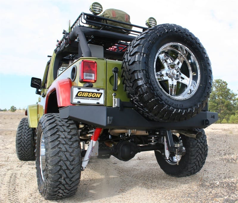 Gibson 07-17 Jeep Wrangler 3.6L Unlimited/ 07-11 Wrangler 3.8L Cat-Back Exhaust - Stainless thumbnail 4