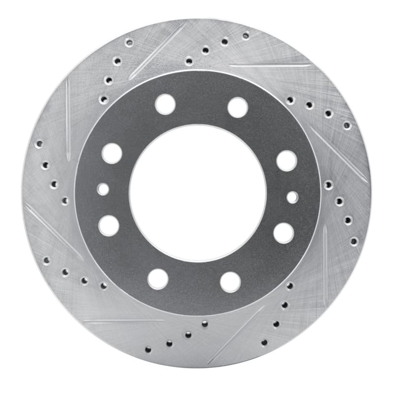 R1 19-25 Ram 3500 Rear Left Drilled & Slotted Silver Brake Rotor