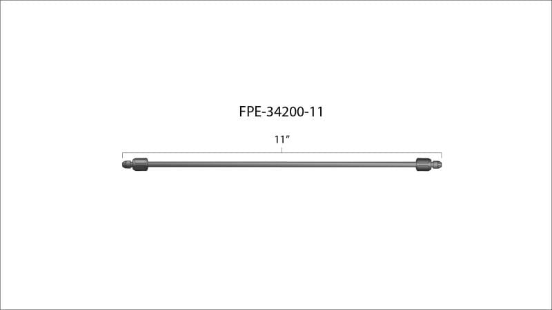 Fleece Performance 11in High Pressure Fuel Line (8mm x 3.5mm Line M14x1.5 Nuts) thumbnail 3