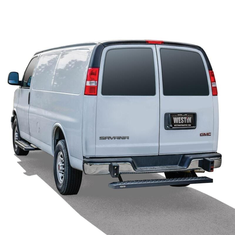 Westin Ford Transit Van 150/250/350 (Single 54in. Pass Door) Grate Steps Running Boards - Tex. Blk thumbnail 3